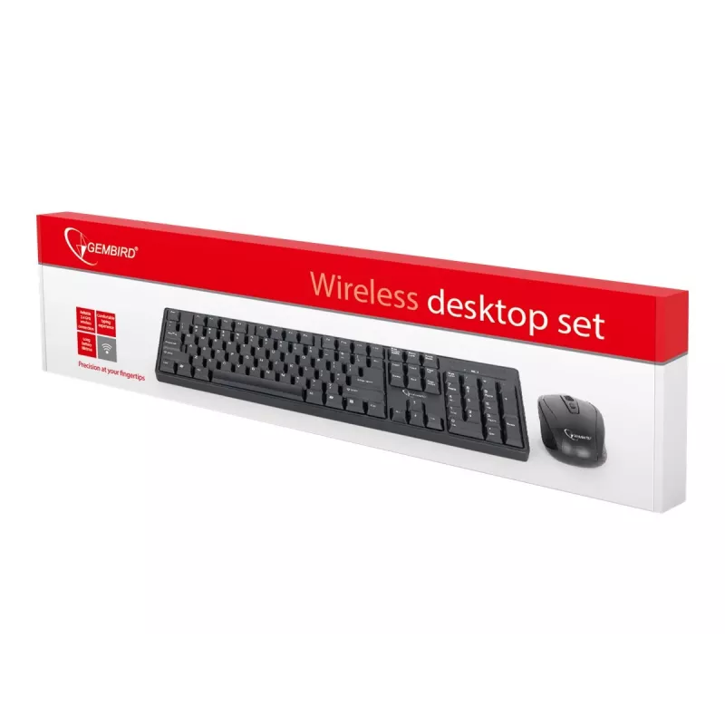 Conjunto de teclado + ratón negro/inalámbrico