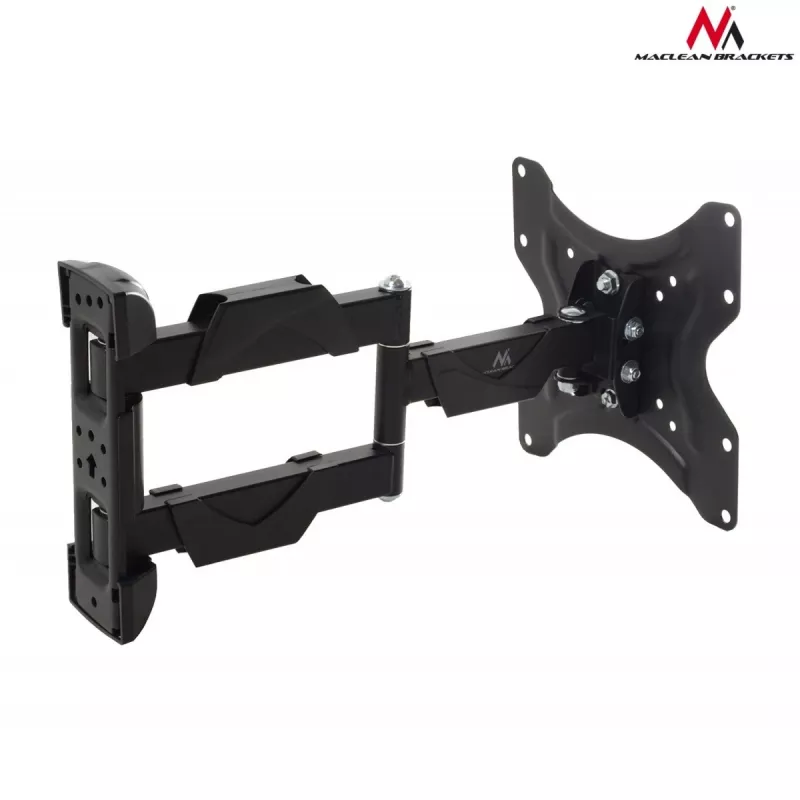 Soporte de pared para TV MACLEAN MC-742 para 42 pulgadas (106,7 cm), inclinable -12°/+12°, VESA 75x75–200x200, carga máx. 30 kg, negro
