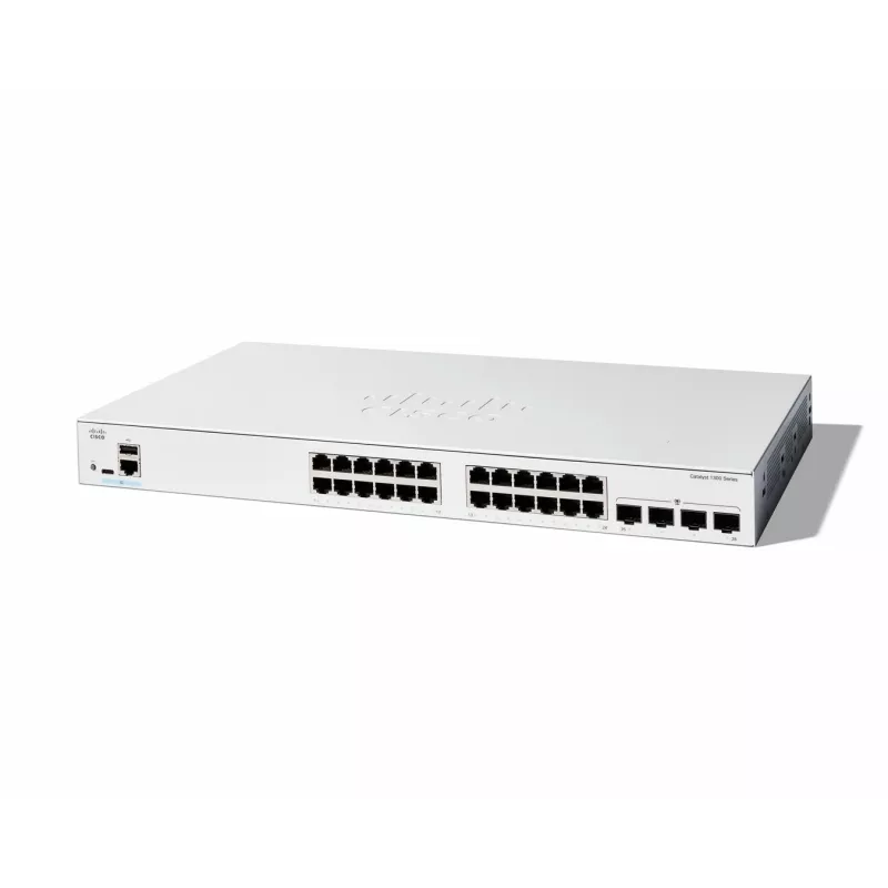 Cisco Catalyst 1300-24T-4G Switch gestionado, 24 puertos GE, 4x1GE SFP, Limited Lifetime Protection (C1300-24T-4G)