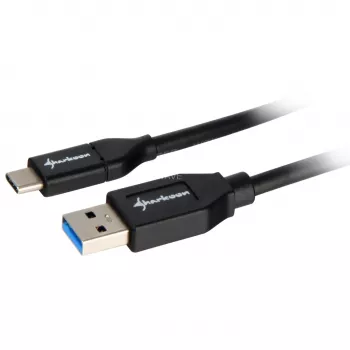 Cable Sharkoon USB 3.2 Gen 2 USB-A macho > USB-C negro 1 metro - cable - digital/datos