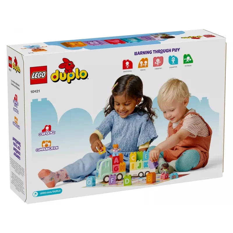 Juguete de construcción LEGO DUPLO 10421 Camión del abecedario, 36 piezas, 2 minifiguras, a partir de 2 años, medidas 110 × 140 × 70 mm