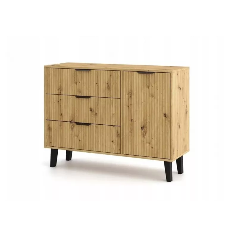 Cómoda SCANDI 1D3S esbelta roble ARTISAN