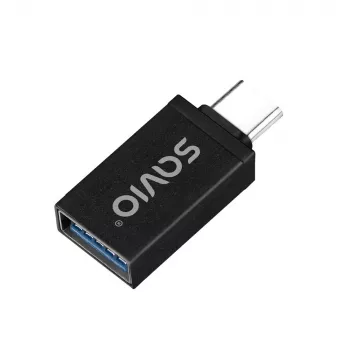 Adaptador de cable de vídeo Savio AK-80 0m USB Type-A USB Type-C negro