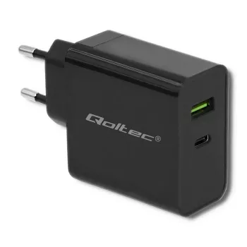 Fuente de alimentación QOLTEC 51717 45W 20V 3A cargador AC de interior para smartwatch, negro