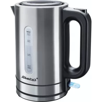 Hervidor de agua Steba WK 20 acero inoxidable 1,7 l negro – acero inoxidable 2200 W (WK 20 Edelstahl)