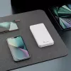 Batería portátil Extralink EPB-078W 10000 mAh blanca, USB-C, salida de 10 W, carga hasta 2 dispositivos