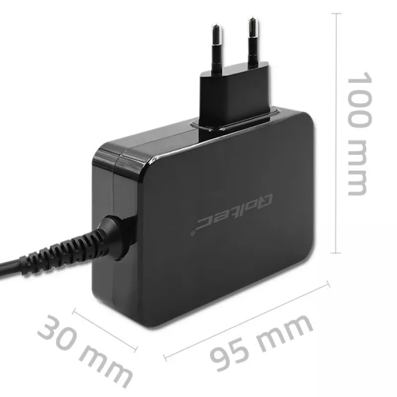 Fuente de alimentación GaN QOLTEC 52387 90W 1x USB‑C 5–20V