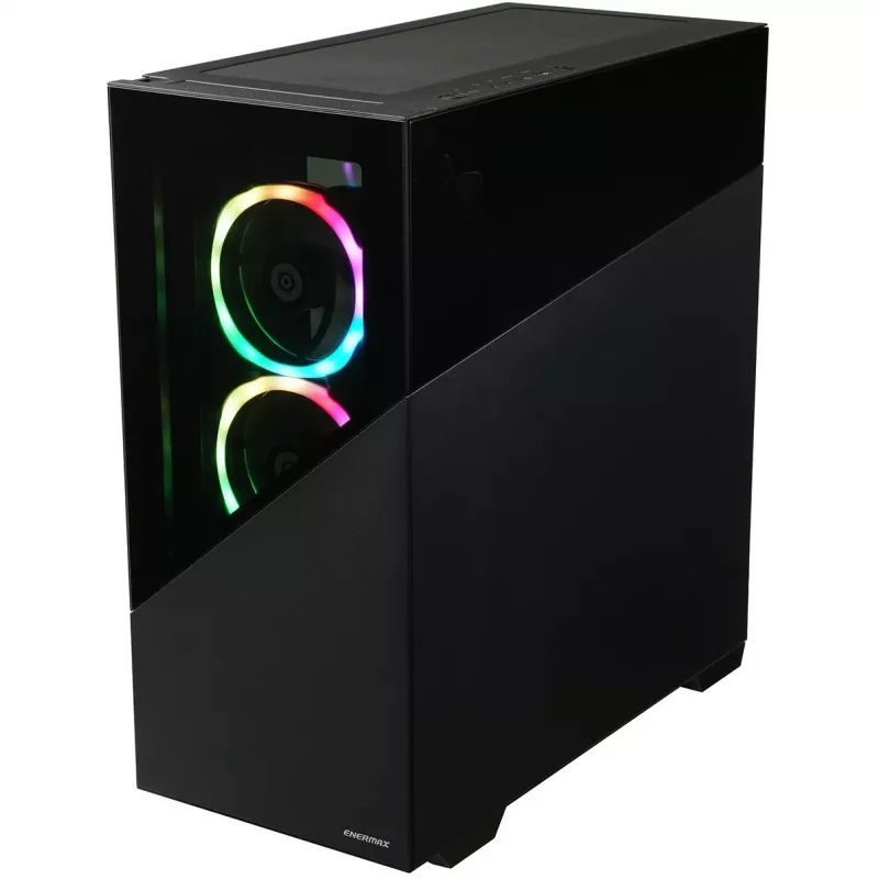 Enermax K8 - Torre Midi - PC - Negra - ATX - micro ATX - Mini-ITX - SPCC - Cristal templado - Gaming (ECA-EK8-BB-ARGB)