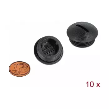 Tapa de cierre para tubo negra nailon DeLOCK 60231