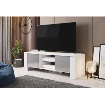 Soporte de TV Cama WEST 42/130/42 blanco/gris brillante
