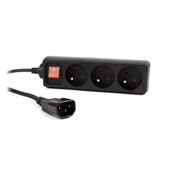 Protector de sobretensión Gembird EG-PSU3F-01 negro 3 tomas AC 230 V 0,6 m
