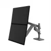 Ergotron LX Pro - kit de montaje (doble brazo) - para 2 pantallas LCD - montaje en placa perforada - aluminio - gris oscuro - tamaño de pantalla: hasta 61 cm (hasta 24