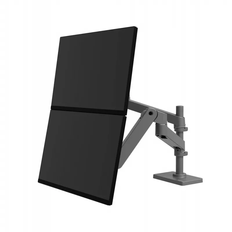 Ergotron LX Pro - kit de montaje (doble brazo) - para 2 pantallas LCD - montaje en placa perforada - aluminio - gris oscuro - tamaño de pantalla: hasta 61 cm (hasta 24