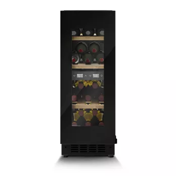 Vinoteca integrable Caso WineDeluxe WDU 18 – capacidad para 18 botellas, clase de eficiencia energética E, negra