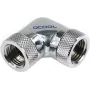 Alphacool HF Conector en L 90° - G1/4 giratorio - 2x rosca hembra - Cromo (17038)