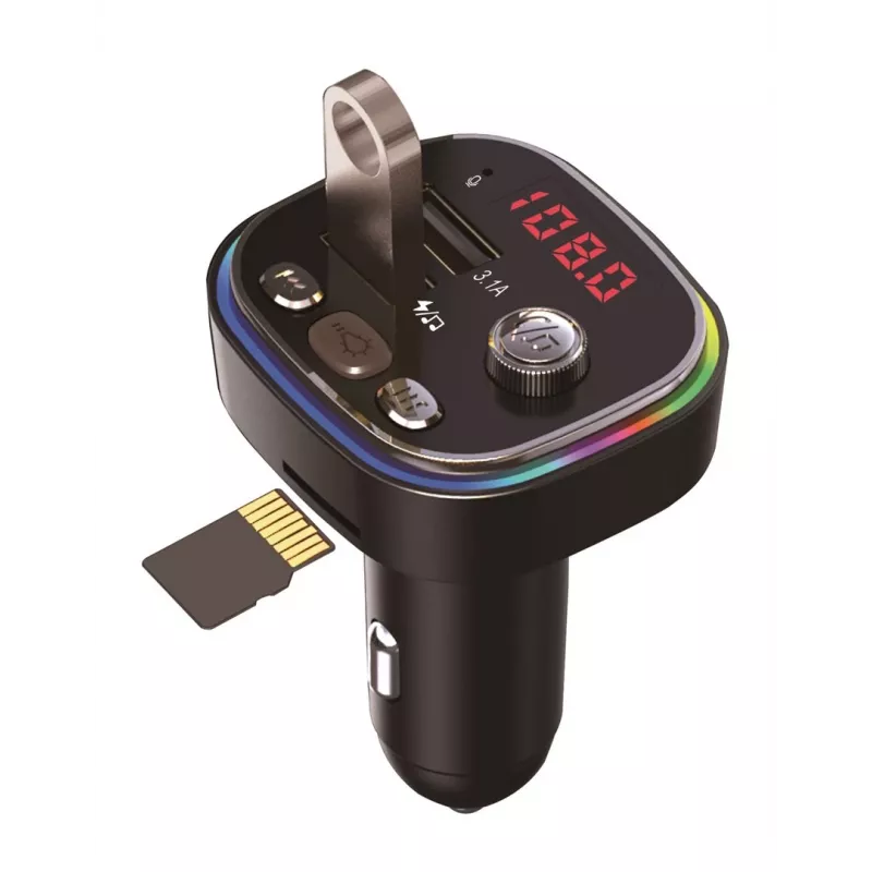 Transmisor FM VAKOSS TC-B439K Bluetooth USB, 87,5–108 MHz, reproducción microSD/USB, salida 5V/3,1A, indicador RGB