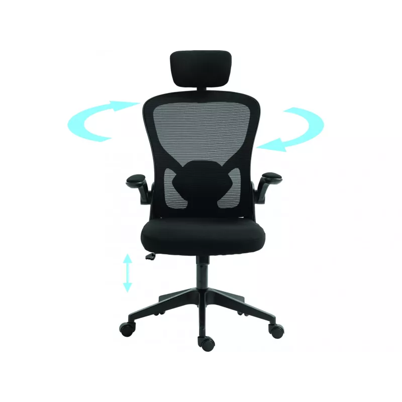 Silla gaming Sandberg ErgoFusion Basic asiento acolchado respaldo de malla negro
