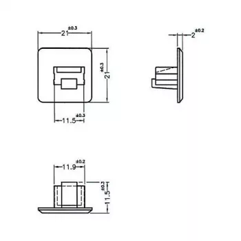 Tapa de seguridad para conector hembra RJ-45 DeLOCK 64019