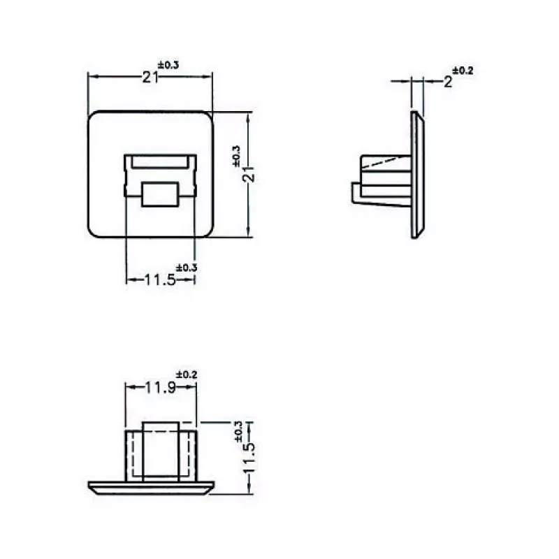 Tapa de seguridad para conector hembra RJ-45 DeLOCK 64019