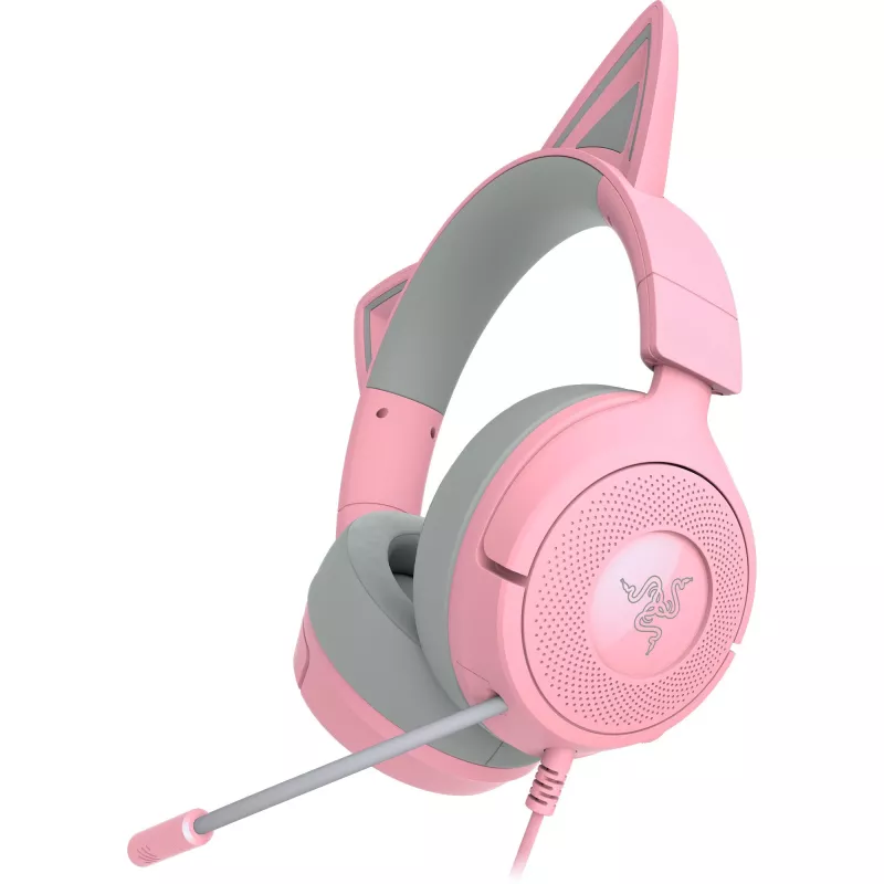 Auriculares Razer Kraken Kitty V3 X — Con cable, USB Type-A, Over-Ear, 20–28kHz, cable de 1,3 m, Rosa
