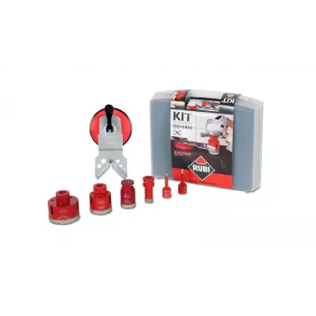 Juego de brocas RUBI 50996 — brocas de diamante Ø6, 8, 20, 35, 50, 68 mm, 6 uds.