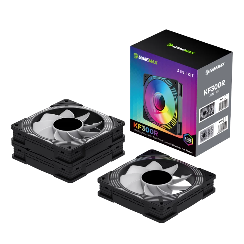 Gamemax | Ventilador de caja | KF300R BK | Negro