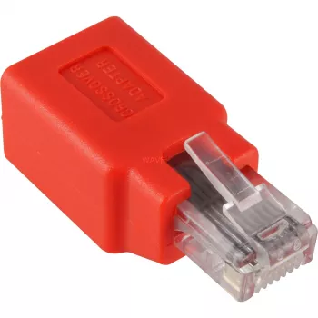 Wentronic Goobay CAT 5e conector macho/hembra RJ45, Crossover - para redes de 100-MHz (68912)