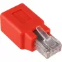 Wentronic Goobay CAT 5e conector macho/hembra RJ45, Crossover - para redes de 100-MHz (68912)