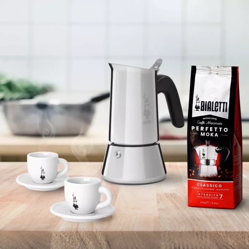 Cafetera moka Bialetti Venus 0,2 L Acero inoxidable, apta para inducción, 4 tazas