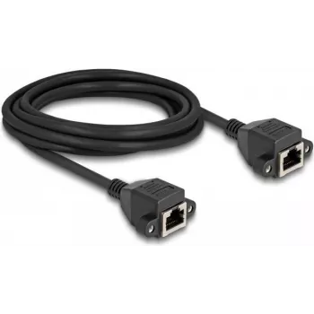 Delock - Cable de extensión de red - RJ-50 (H) con tuercas a RJ-50 (H) con tuercas - 3,0m - S/FTP - negro (80201)