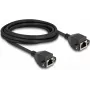 Delock - Cable de extensión de red - RJ-50 (H) con tuercas a RJ-50 (H) con tuercas - 3,0m - S/FTP - negro (80201)