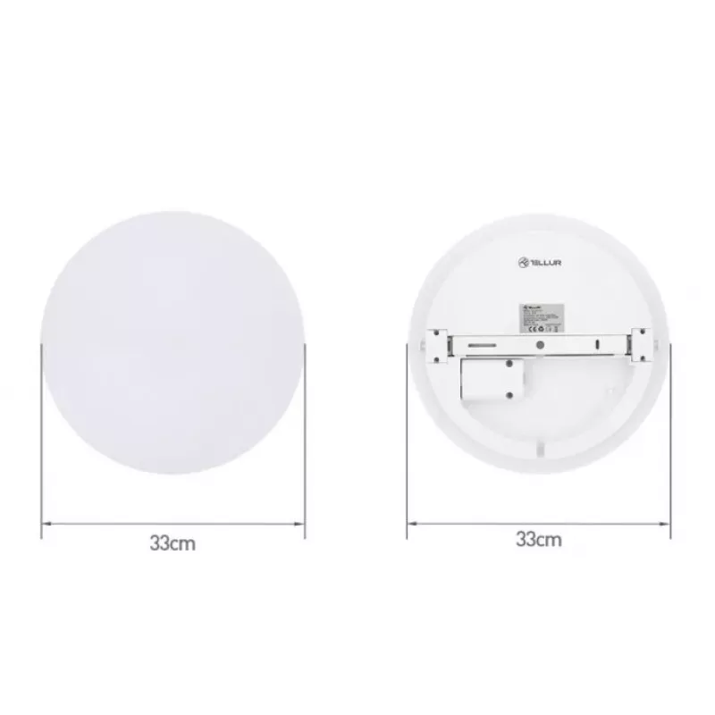 Lámpara de techo Tellur Tellur WiFi LED 24W redonda — lámpara de techo LED inteligente, 24 W, control Wi‑Fi, redonda