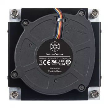 Disipador de CPU por aire SILVERSTONE SST-XE01-1700A — ventilador de 80 mm, 1000–5500 rpm, rodamiento de doble bola, negro