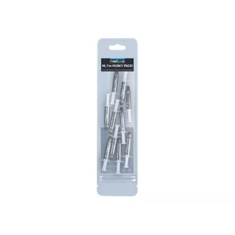 Pasta térmica NATEC Husky Pack NPT-1581, conductividad térmica 4,63 W/m·K, gris, -30–280 °C, 10 uds.
