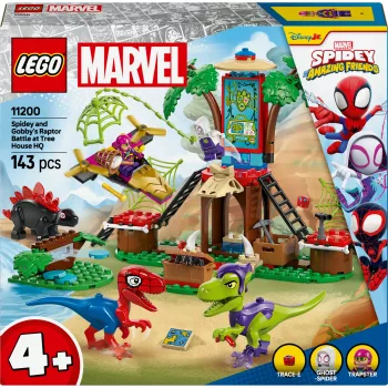 LEGO MARVEL 11200 Spidey y la batalla de Gobby con raptor en el cuartel general de la casa del árbol