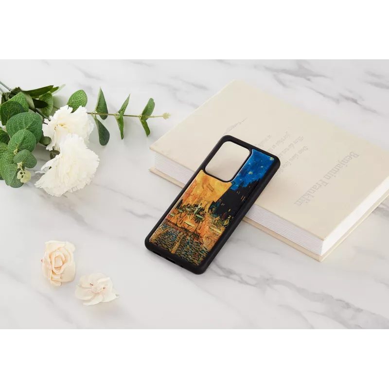 Funda para móvil iKins para Samsung Galaxy S20 Ultra — negra, modelo 'Cafe Terrace'