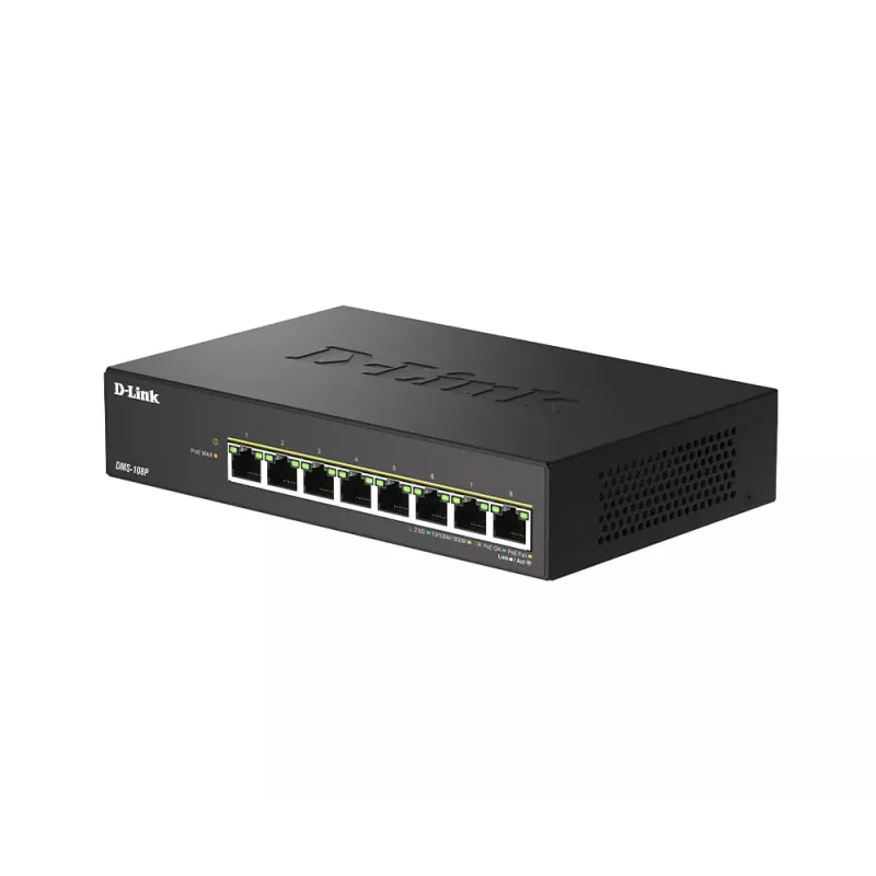 D-Link DMS-108P/E switch de escritorio no gestionado de 8 puertos 2,5G con PoE+ (230 W)