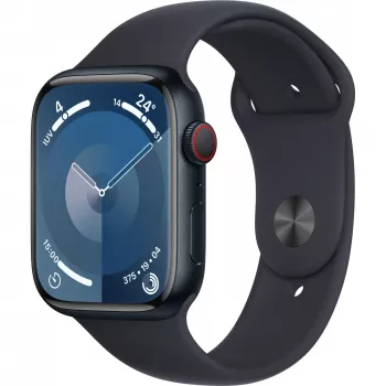 APPLE Watch Series 9 GPS + Cellular 45 mm Caja de aluminio Medianoche con correa deportiva medianoche - M/L (MRMD3QF/A)