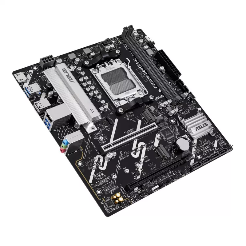Placa base ASUS PRIME B840M-K — AMD B840, socket AM5, micro ATX, DDR5, 2 DIMM, 128 GB, 2.5 GbE, M.2, SATA III