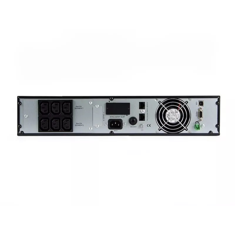 Sistema de alimentación ininterrumpida Green Cell UPS13 — SAI online de doble conversión, 1000 VA / 900 W, onda senoidal pura, 6 salidas AC, LCD, 2 baterías de 12V 9Ah