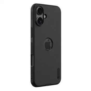 Funda protectora Nillkin para iPhone 16 Plus Super Frosted Pro — negra, carcasa rígida delgada