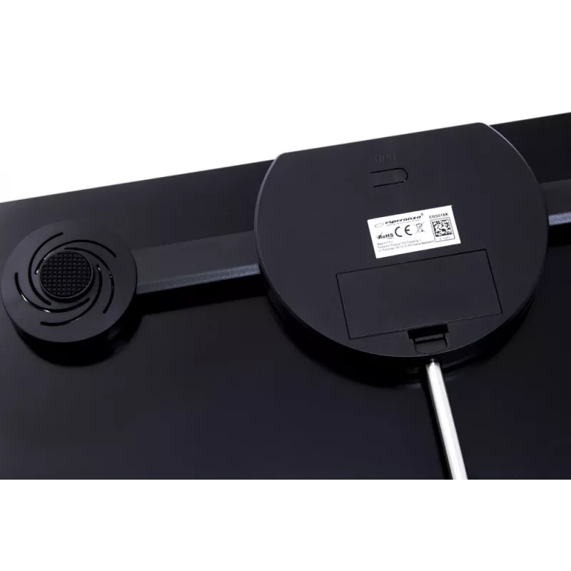 Esperanza EBS016K báscula de baño báscula de baño electrónica cuadrada negra