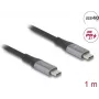 Cable USB DeLOCK 81191 USB4 Gen 2x2 1m USB-C negro gris