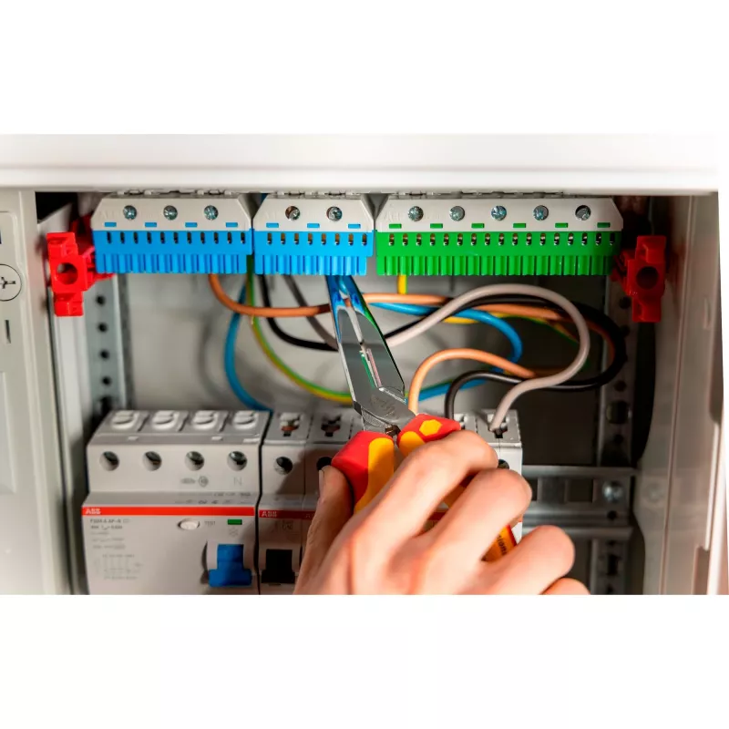 Alicates planos redondos Wiha 27422 — herramienta profesional aislada eléctricamente
