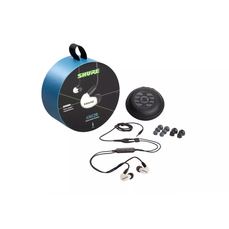 SE215DYWH+UNI-EFS - Auriculares in-ear AONIC215 con transductor único y cable de 3,5 mm (Blanco)