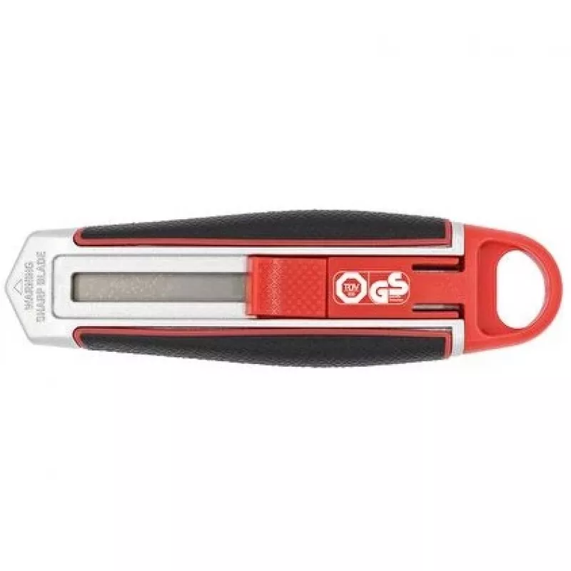 Cúter WEDO 78 830 con hoja troceable, mango ergonómico, 1 ud., negro/rojo/plata