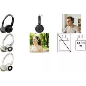 LogiLink BT0072S auriculares over ear Bluetooth crema (BT0072S)