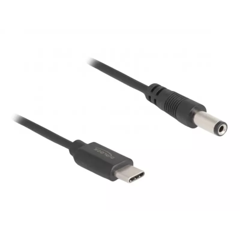 Cable de alimentación USB Type-C DeLOCK 1 m 5,5 x 2,1 mm conector macho 5 V 1,5 A