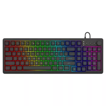 Teclado gaming Savio Galaxis USB QWERTY US inglés negro