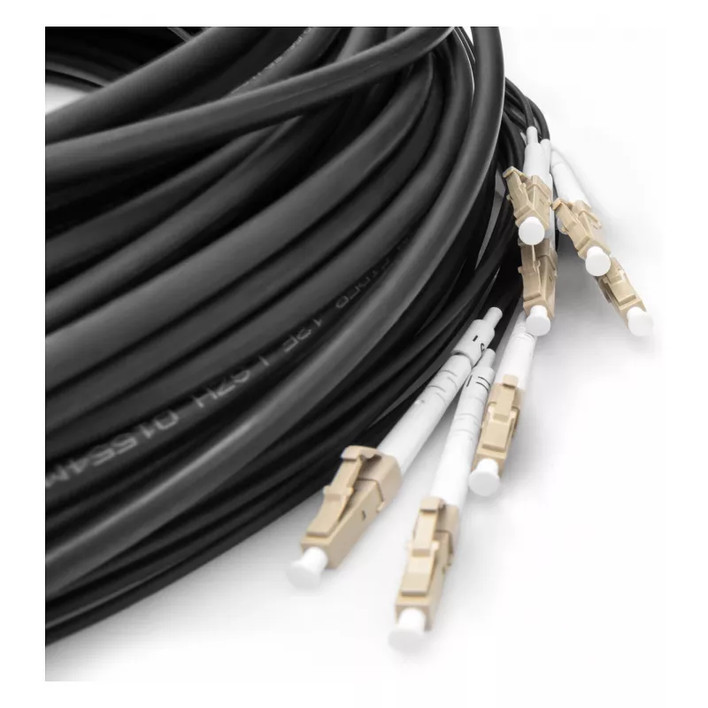 Cable breakout universal de fibra óptica preconfeccionado Digitus multimodo OM4 8 fibras LC/UPC LC/UPC 100 m